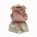 Tyttöjen hihaton paita ja shortsit L1136 2