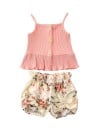 Tyttöjen hihaton paita ja shortsit L1144 3