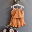 Tyttöjen hihaton paita ja shortsit L1203 3