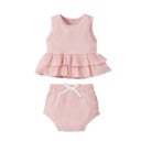 Tyttöjen hihaton paita ja shortsit L1332 2