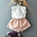 Tyttöjen hihaton paita ja shortsit L1444 3
