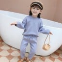 Tyttöjen neulepusero ja housut L1317 2