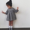 Tyttöjen ruudullinen mekko N126 1