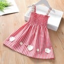 Tyttöjen ruudullinen mekko N87 1