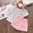 Tyttöjen T-paita ja shortsit L1135 1