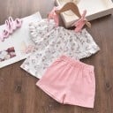 Tyttöjen T-paita ja shortsit L1135 1