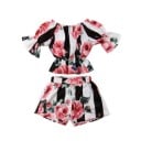 Tyttöjen T-paita ja shortsit L1475 1