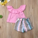Tyttöjen toppi ja shortsit L1559 2