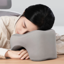 U-vormig reiskussen 24 x 28 x 17 cm traagschuim katoenen ergonomisch nekondersteuningskussen voor reizen vliegtuig auto trein slaapcomfort 3
