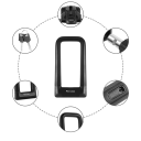 U zámek na kolo s dvojitým odemykáním 21 × 11 cm, šířka třmenu 7 cm, zamykací systém s klíčem, držák na rám kola 3