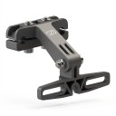 Uchwyt tylnego światła do roweru elektrycznego i e-bike Montaż na szynach siodełka Regulowany kąt ABS plastik 8 x 5,5 cm Czarny Do rowerów 2