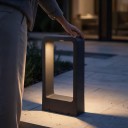 Udendørs LED lampe til græsplæne 15 W COB Neutral hvidt lys 4500 K 30 cm Aluminiumskrop DC 12 V Sort Vandtæt søjle til haven 4