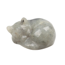 Udhugget mineralsten i form af kat 4 cm naturlig mineral dekorativ figur fra sten til samlere og indretning 7