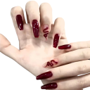 Udtryksfuld sæt 24 stk kunstige negle Coffin form Mellem længde Akryl tips til hænder til modig manicure 1