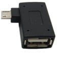Úhlový adaptér Micro USB samec na USB samice a Micro USB samice 2 ks Pre telefóny a ďalšie zariadenia s Micro USB Zalomenie o 90° Čierny 3