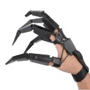 Uhyggelige kunstige fingre til venstrehåndet Halloween-kostume Sorte bøjelige klik-på-kløer Plast Holdbare fingerforlængelser til venstrehåndet Halloween-rekvisit 19,2 x 3,2 x 14 cm 1