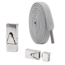 Uitgebreide platte veters zonder strikken 100 cm Breedte 0,8 cm Dikte 0,2 cm Elastische veters met druksluiting Voor kinderen en volwassenen 8