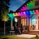 Ulkoiset LED-valot katon alle 15 m RGB Sovelluksen ohjaus Bluetoothin kautta 24 V EU-pistoke IP67-suojaus Talon räystään ja julkisivun valaistus 2
