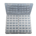 Úložná krabička organizér 56 přihrádek plastová průhledná s víkem pro třídění drobností, korálků a malých předmětů 1