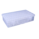 Úložná krabička organizér 64 přihrádek plastová průhledná s víkem a rukojetí pro třídění drobností, korálků a malých dílů 2