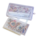 Úložná krabička s víkem plochá 17,5 x 2,3 x 10 cm plastová PP průhledná pro organizaci drobných předmětů a karet 2