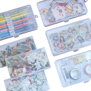 Úložná krabička s víkem plochá 17,5 x 2,3 x 10 cm plastová PP průhledná pro organizaci drobných předmětů a karet 5