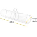 Úložný vak na balicí papiere 80×22 cm PVC priehľadný vak s rukoväťou prenosný obal na role balicího papíru 2