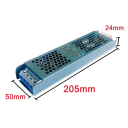 Ultra vékony tápegység LED transzformátor 300W 25A DC12V AC176-264V Alumínium ház Világítási forrás 205x50x24mm 2