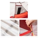 Ultralehký stan pre 2 osoby Samostojný s dvoma vchodmi 210 x 140 x 110 cm 2,4 kg Silikónový nylon 20D Šedý Na kempovanie a turistiku 4