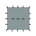 Ultraleve lona de camping tarp impermeável tamanho 5 x 3 m em nylon revestido a silicone cinza como tenda para 3 a 4 pessoas para acampamento 3