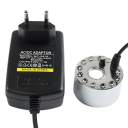 Ultraschall-Nebelmaschine mit 12 LED-Lichtern 24 W wasserdichter Sprüher aus Metalllegierung silberner Nebeleffekt für Dekorationen Partys Fontänen 1