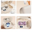 Ultrasone contactlensreiniger met LED-display USB-opladen draagbare hoes 360° reiniging 18000 trillingen 3