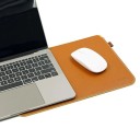 Ultratenké pouzdro na notebook 13 palců 336 x 238 mm z umělé kůže s prošitým lemem a poutkem i funkcí podložky pod myš na stůl 4
