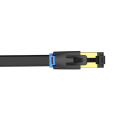 Ultratenký litteä kaapeli Cat8 RJ45 40Gbps 1 m SFTP PVC musta 2000 MHz tilaa säästävään kaapelointiin ja vakaan verkkoyhteyden tarjoamiseen 3