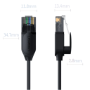 Ultrathin ethernetkabel Cat6A 10Gbps 50 cm UTP RJ45 500MHz zwart netwerkkabel voor aansluiting van PC, router en TV-apparaten 4