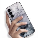 Ultratunn skal med marmor mönster för Samsung Galaxy A16 Avtagbart handledsband Slitstark TPU-ram Matt baksida Mot fingeravtryck och smuts 7
