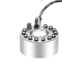 Ultrazvucător de ceață cu 12 lumini LED 24 W, pulverizator rezistent la apă din aliaj metalic, efect de ceață argintie pentru decorațiuni, fântâni de petrecere 2