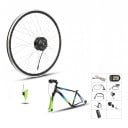 Umbau-Kit für Elektrofahrrad Vorderradmotor im Nabenteil XF07 36 V 250 W Rad 26" Bremsensor Gabelabstand 9,7–10,3 cm LCD-Display Schwarz 3