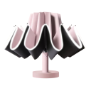 Umbrelă mare rezistentă la vânt 105 cm Umbrelă pliabilă puternică cu izolație UV Bandă reflectorizant Pliere automată Umbrelă sigură 2