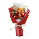 Umělá háčkovaná kytice dekorativní ruční vzhled 22 cm polyesterová tkanina dárková květina pro oslavy a interiérovou dekoraci 1