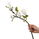 Umělá květina magnólie větev s poupaty 65 cm hedvábí růžová dekorativní květ do vázy a bytového aranžmá 2