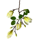 Umělá květina magnólie větev s poupaty 65 cm hedvábí růžová dekorativní květ do vázy a bytového aranžmá 4