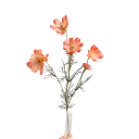 Umělá rostlina heřmánku do květináče realistické květy 60 cm hedvábí vločkový plast ocelová stonka pro dekoraci 4