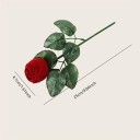 Umělá růže 2v1 krabička na prsten 25 cm sametový povrch červená romantické balení zásnubní prsten zásnubní dar 3