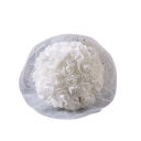 Umělá svatební kytice kulaté aranžmá polyester bílá dekorativní květiny pro nevěstu obřad focení a svatební výzdobu 2