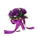 Umělá svatební kytice růžové aranžmá 24 cm polyester dekorativní květiny pro nevěstu obřad focení a svatební výzdobu 2