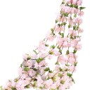 Umělá závěsná girlanda květinová převislá dekorace 230 cm vícebarevná na svatbu stěnu pergolu balkon terasu interiér 2