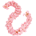 Umělá závěsná girlanda sakury dekorativní květinový řetěz 180 cm PP pro výzdobu interiéru, svatby, oslavy a fotokoutek 1