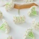 Umělé dekorační květiny drobné květní svazky 7 cm hedvábí květinová dekorace do věnců aranžmá svatebních ozdob interiéru 12