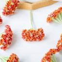 Umělé dekorační květiny drobné květní svazky 7 cm hedvábí květinová dekorace do věnců aranžmá svatebních ozdob interiéru 13